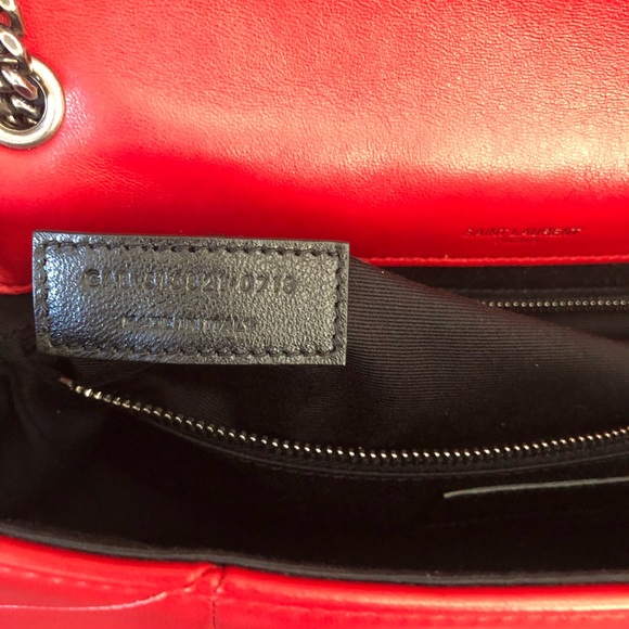 NWT Saint Laurent Patchwork Jamie Medium Bag, Red - Picture 3 of 12